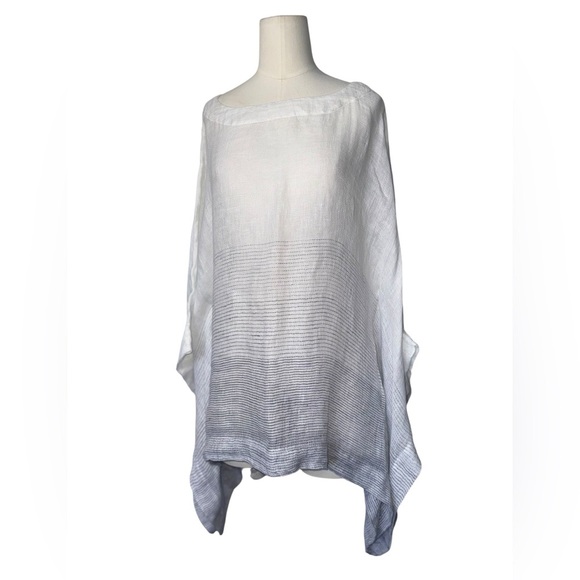 J. McLaughlin 100 % Linen Ombre Stripe Tunic kimonk size M/L - Picture 4 of 9